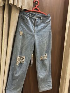 Ripped Wide Leg Jeans