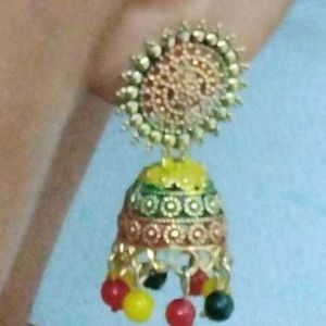 Multi Color Ethnic Earings