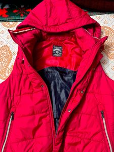 Woodland Red Padded Gillet (Half Sleeves)