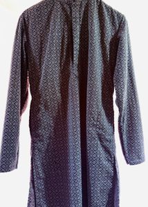 Chikankari charcole grey Kurta