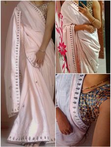 Embellished Sequinned Silk Blend Saree