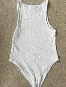 Primark White Bodysuit Top