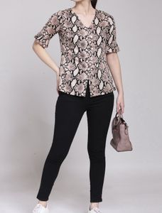 PlusS Studio Snakeskin Print Top XL