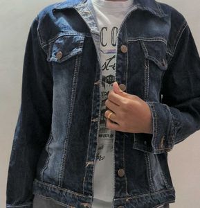 &#39;Vintage Dark-Wash Denim Jacket&#39;