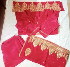 Pink Embellished Indian Outfit