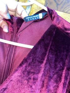 Tokyo Talkies Burgundy Velvet Jumpsuit XL