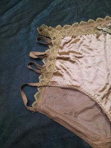 Brown Lace Trim Panties