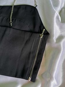 Black Chain Strap Crop Top