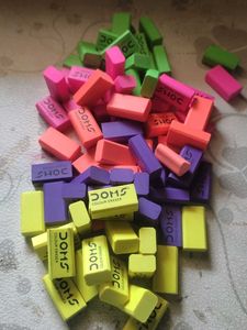 DOMS Colour Erasers +7 Natraj Sopenar  Free