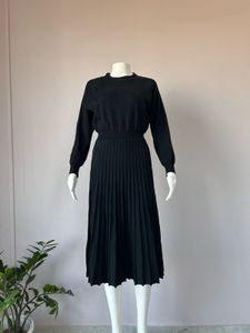 Black Korean Sweater Dress