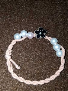 Pearl & Flower Hair Tie