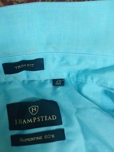 Men&#39;s Blue Long Sleeve Dress Shirt