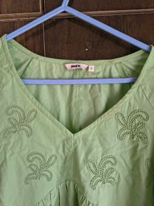 Pista Green Embroidered Dress I Max