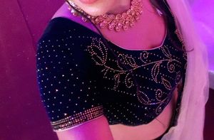 Elegant Navy Blue Lehenga Choli