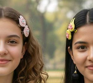 Cute Flower Hair Clips (Set of 2)