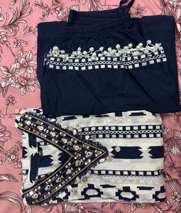 Boho Chic Embellished 3 Piece Kurta Set