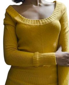 Stylish Yellow Knit Top