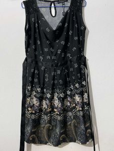 Black Floral Beaded Dress