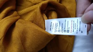 Women Mustard Yellow Tieup Viscose Full Sleeve Top