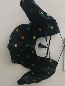 Elegant Black Leaf Print Blouse