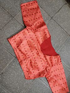 Red Patterned Blouse