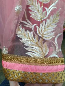 Bright Baby Pink Lehenga Dupatta Set