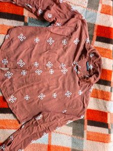 Stylish Brown Printed Shirt