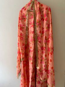Floral Anarkali Dupatta Set