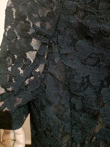 Black Blouse Net Front Open (Women&#39;s)