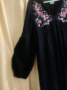Black Embroidered Dress