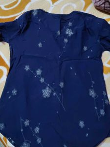 Floral Navy Blue Top