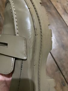 Zara pu leather loafers