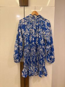 Blue Floral Mini Dress
