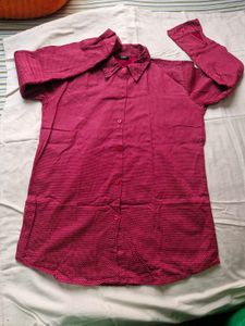 Maroon Patterned Shirt