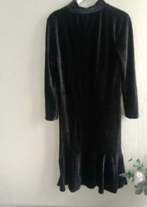 Black velvet dress