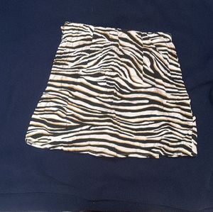 Zebra Print Mini Skirt