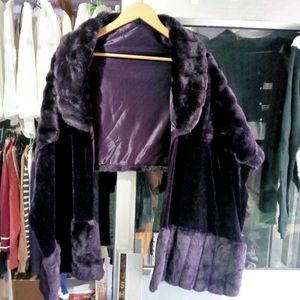Korean  Faux Fur Poncho