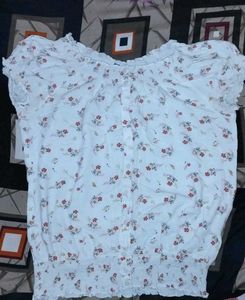 White Floral Top