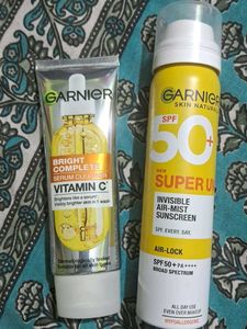 Combo😍Garnier Serum Facewash, Sunscreen