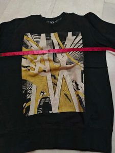 Men Black Sweatshirt A/X Size L