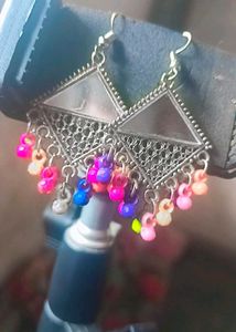 Colorful Beaded Dangle Earrings