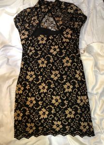 black net dress back open
