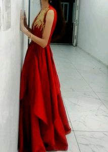 Red Party Wear Gown