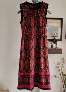 Designer Silk Printed Dress