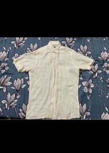 Van Heusen MEN BEIGE REGULAR FIT SOLIDHALF SLEEVE