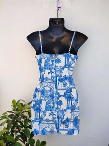 Forever 21 Tropical Architecture Print Dress