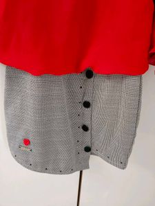 Red Top and Skirt Set