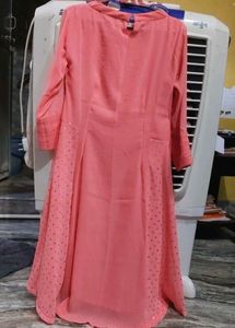 Peach Embroidered Kurti