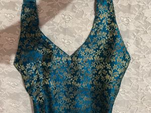 Royal Brocade vintage Halter top