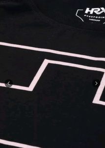 HRX Black Printed T-Shirt